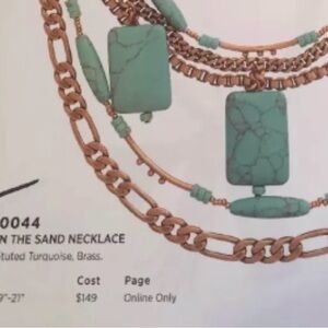 Silpada Turquoise and Brass Necklace NWT